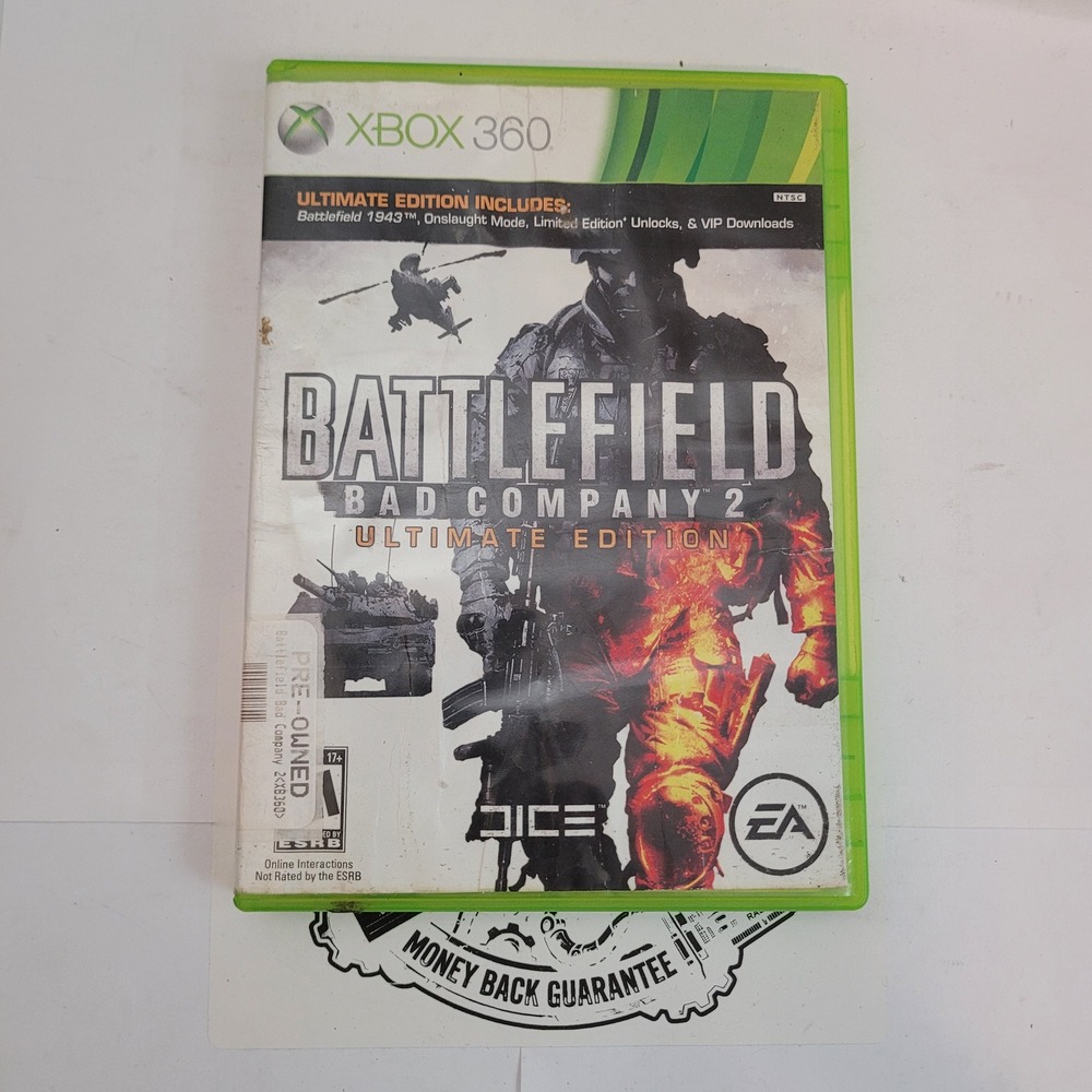 EA Battlefield Bad Company 2 Ultimate Edition Xbox 360 Shooter NTSC Video Game